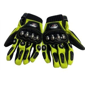 Mad bike Racing Equipment Yellow and Black Motorcycle Gloves Size XL